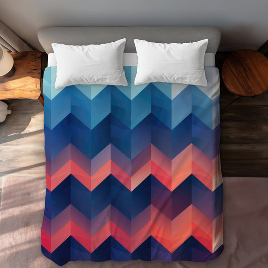 Heat Waves Coral Duvet Cover | Stylish Home Decor Accent