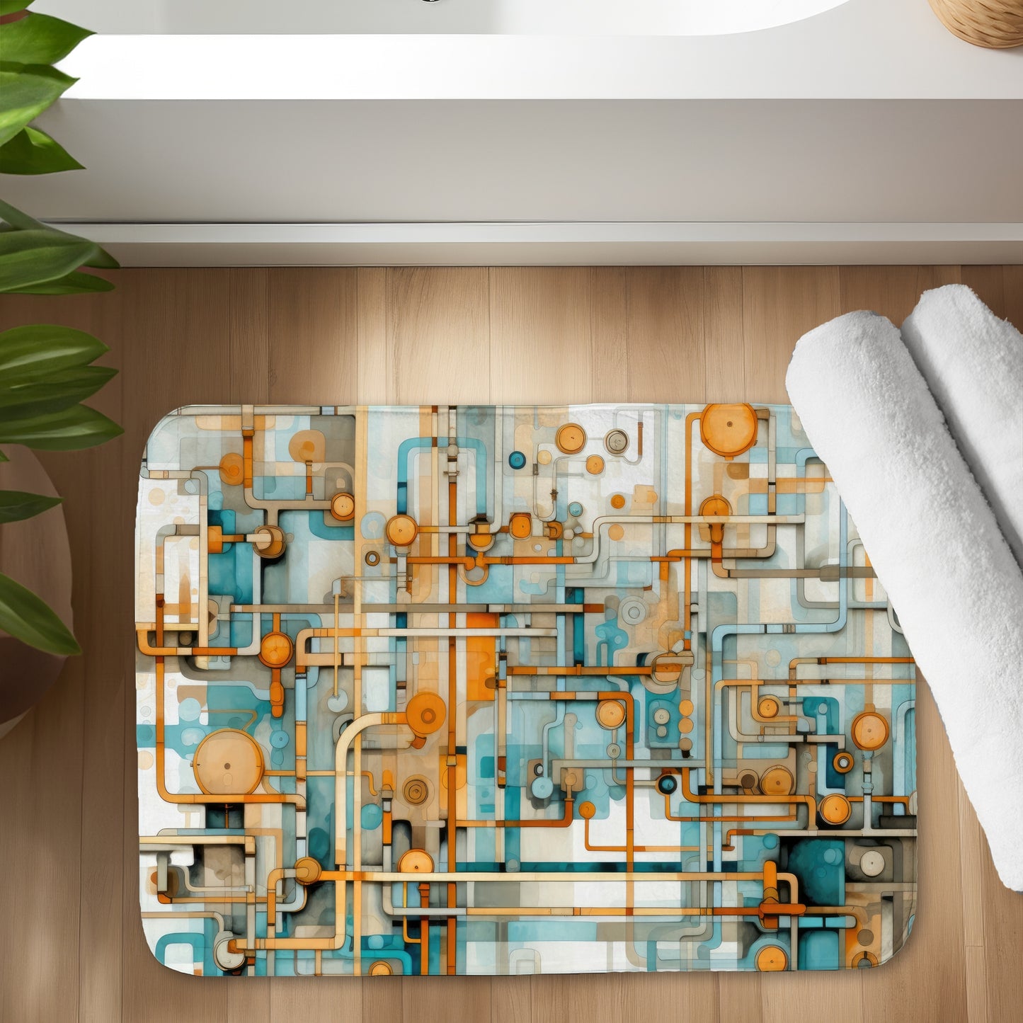 Like clockwork - 17"x24" Bath mat