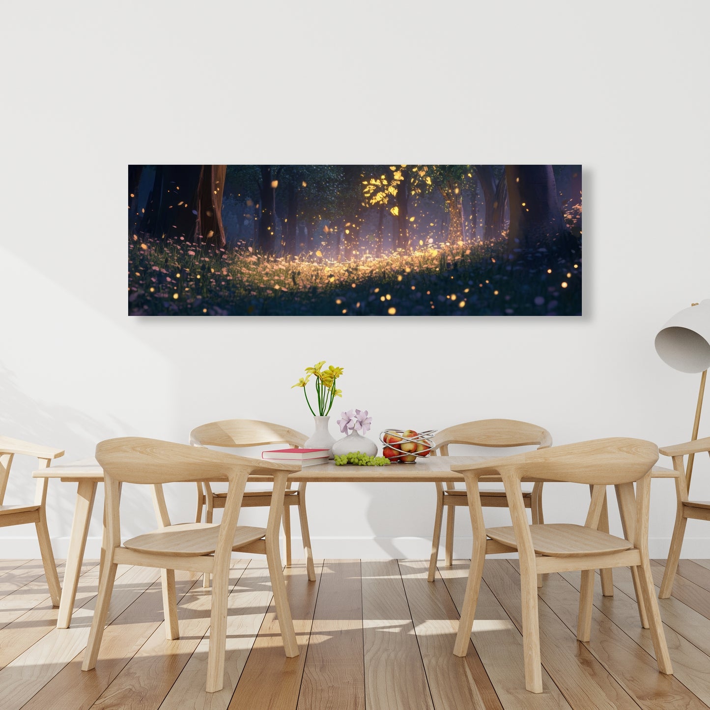 Glowing leaves - 32"x32" Canvas