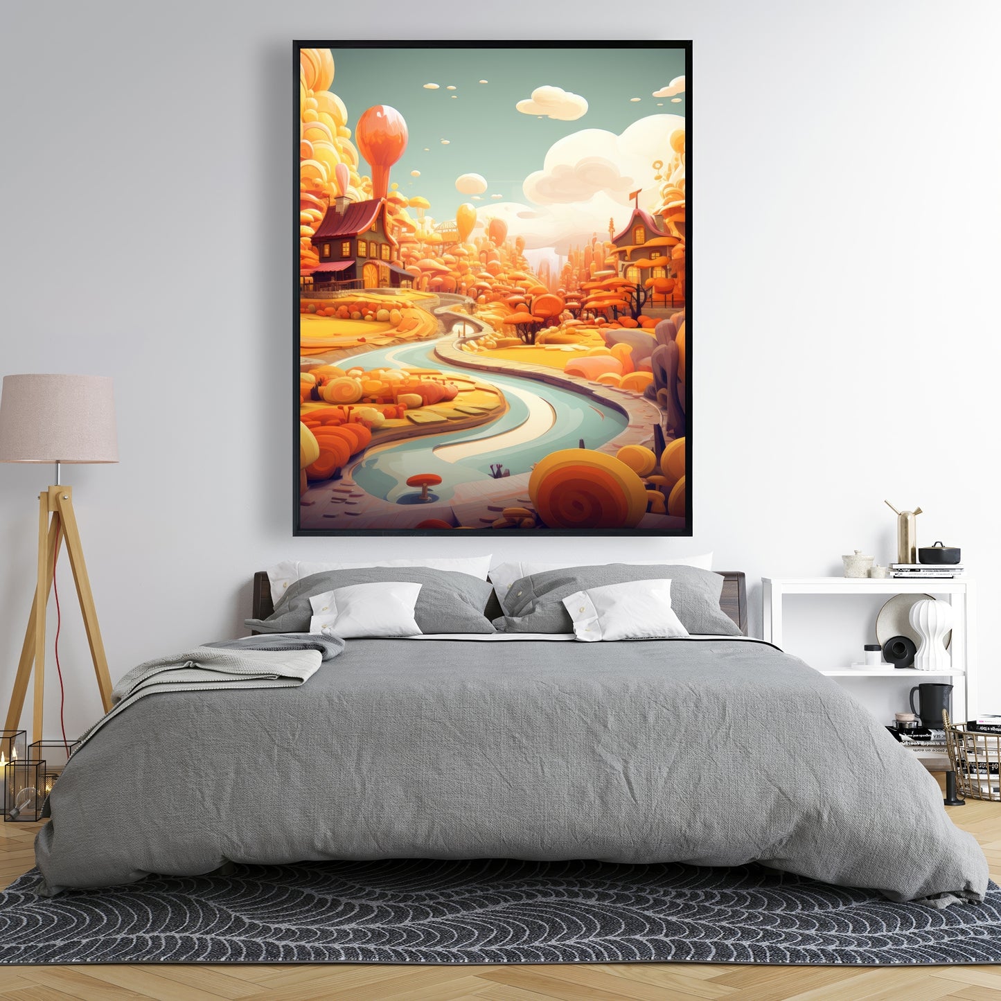 Honey land - 36"x36" Framed canvas