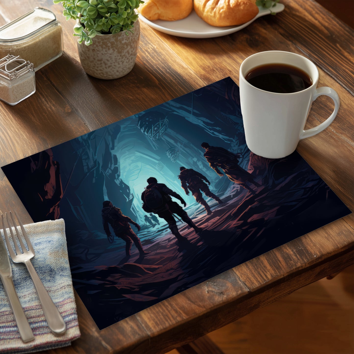 Secret society White Polyester Placemat - Home Decor Accent