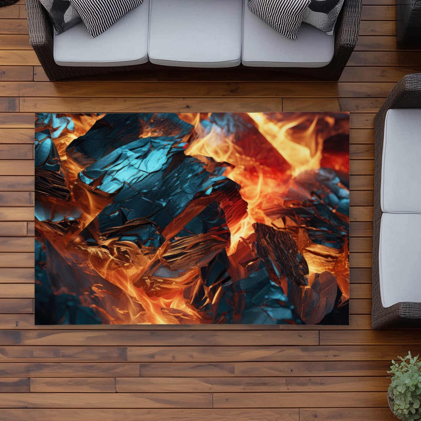 Cursed Visions Blue Outdoor Area Rug | Home Decor Must-Have