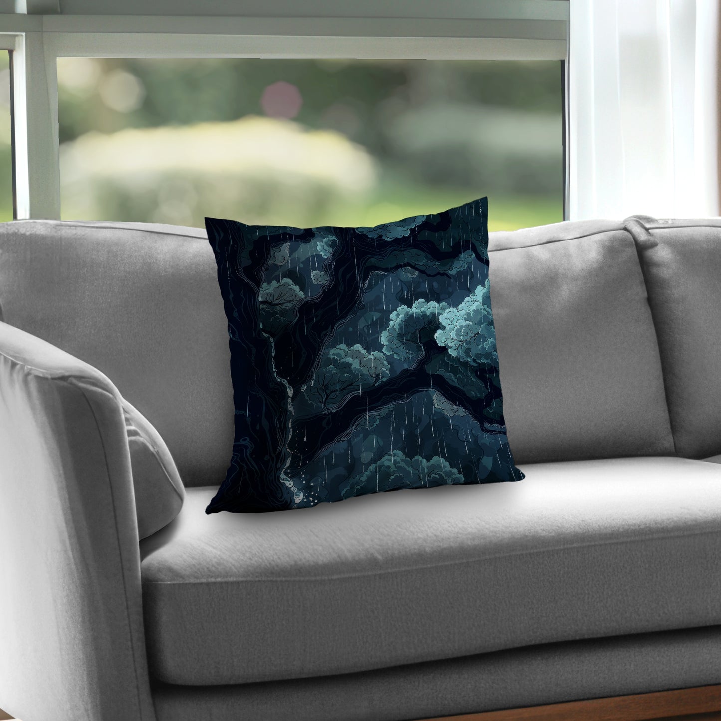 Canopy Blue Poly Twill Throw Pillow Insert for Home Decor