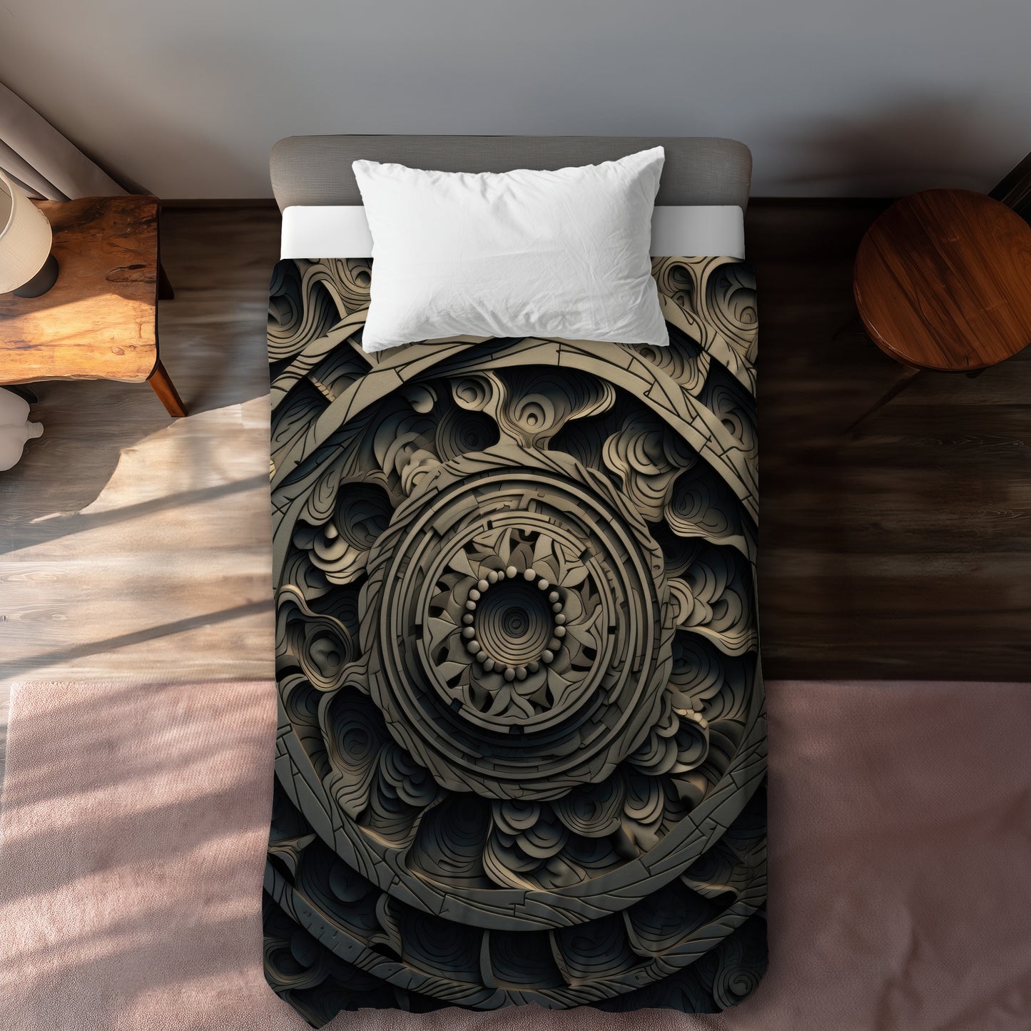 Cycles White Duvet Cover - Elegant Home Decor Essential