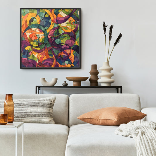 Converge - 24"x24" Framed canvas