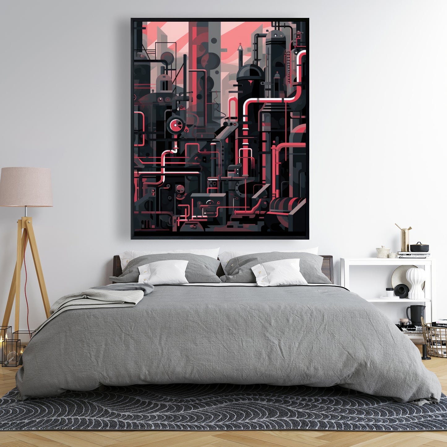 Industrial empire - 36"x36" Framed canvas