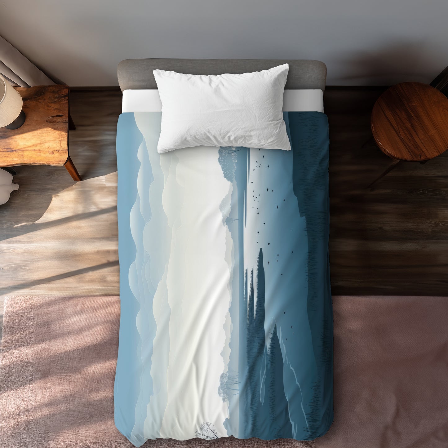 Minimalist Swamp White Duvet Cover | Home Decor Essentials