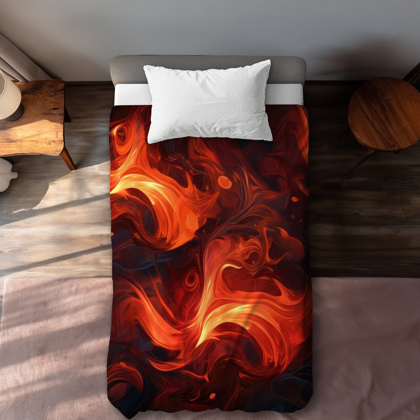 Fires of Heck Red Duvet Cover | Stylish Home Decor Bedding