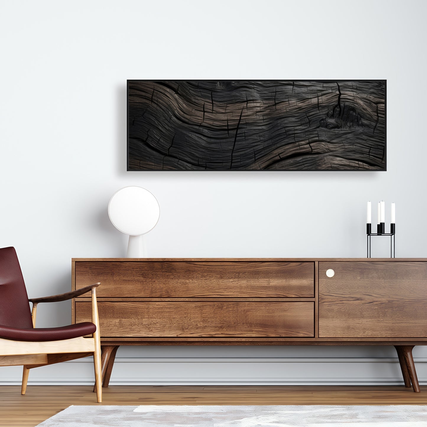 Dark wood - 36"x36" Framed canvas