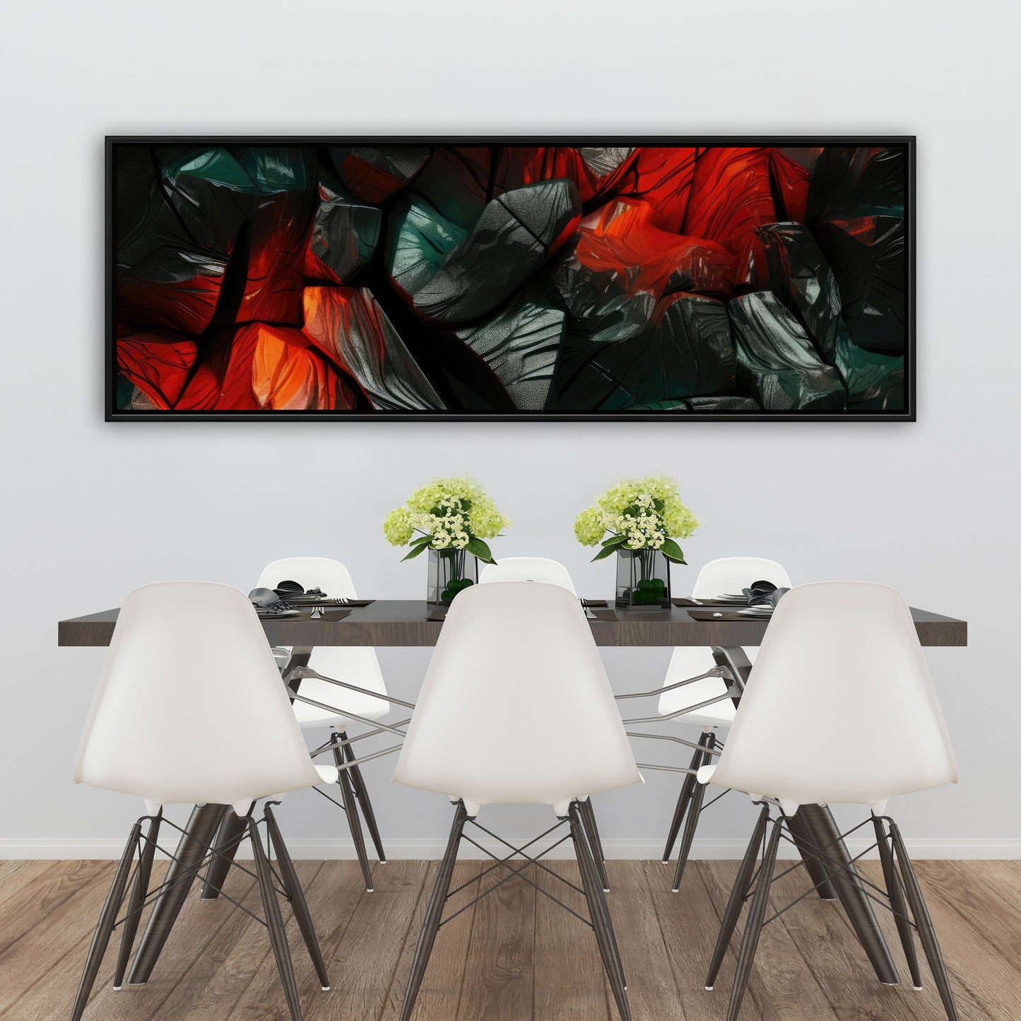 Hiding Under - Red Framed Canvas for Home Decor | Stylish Art