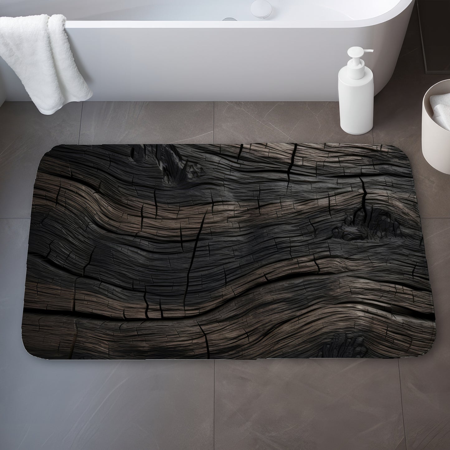 Dark wood - 17"x24" Bath mat