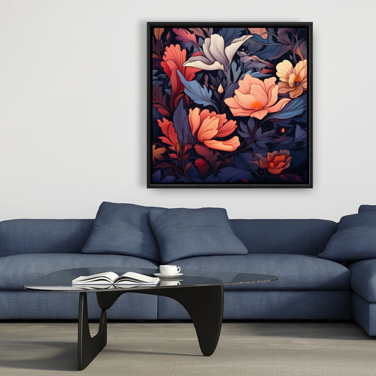 Blooming uninterrupted - 36"x36" Framed canvas