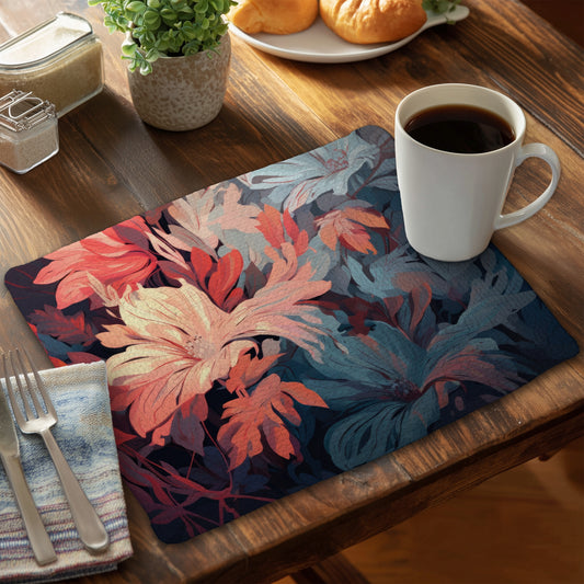 Silent charm - Gray Braided Polyester Placemat for Home Decor