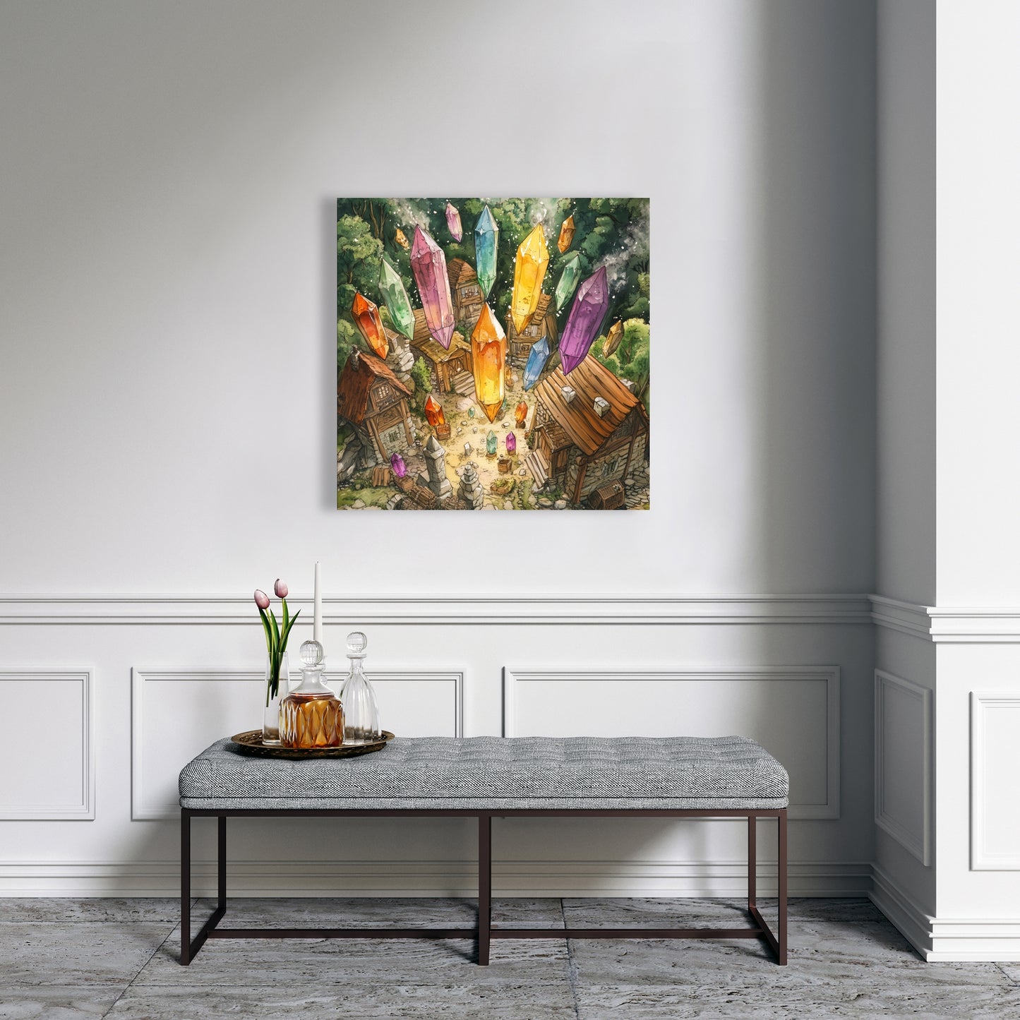 From above - Yellow Canvas Art for Home Decor - Vibrant Design