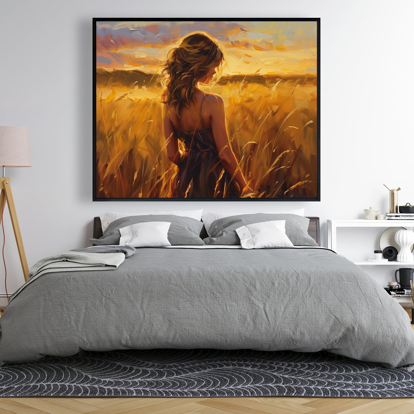 Warm field - 24"x24" Framed canvas