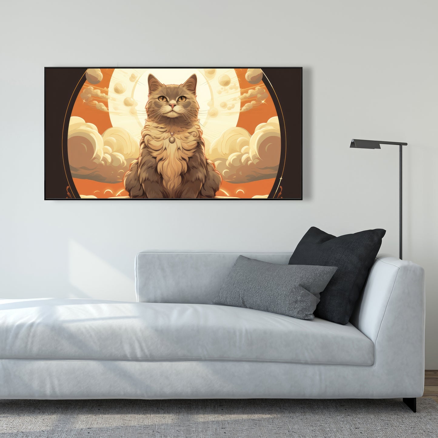 The overlord - Gray Framed Canvas for Elegant Home Decor