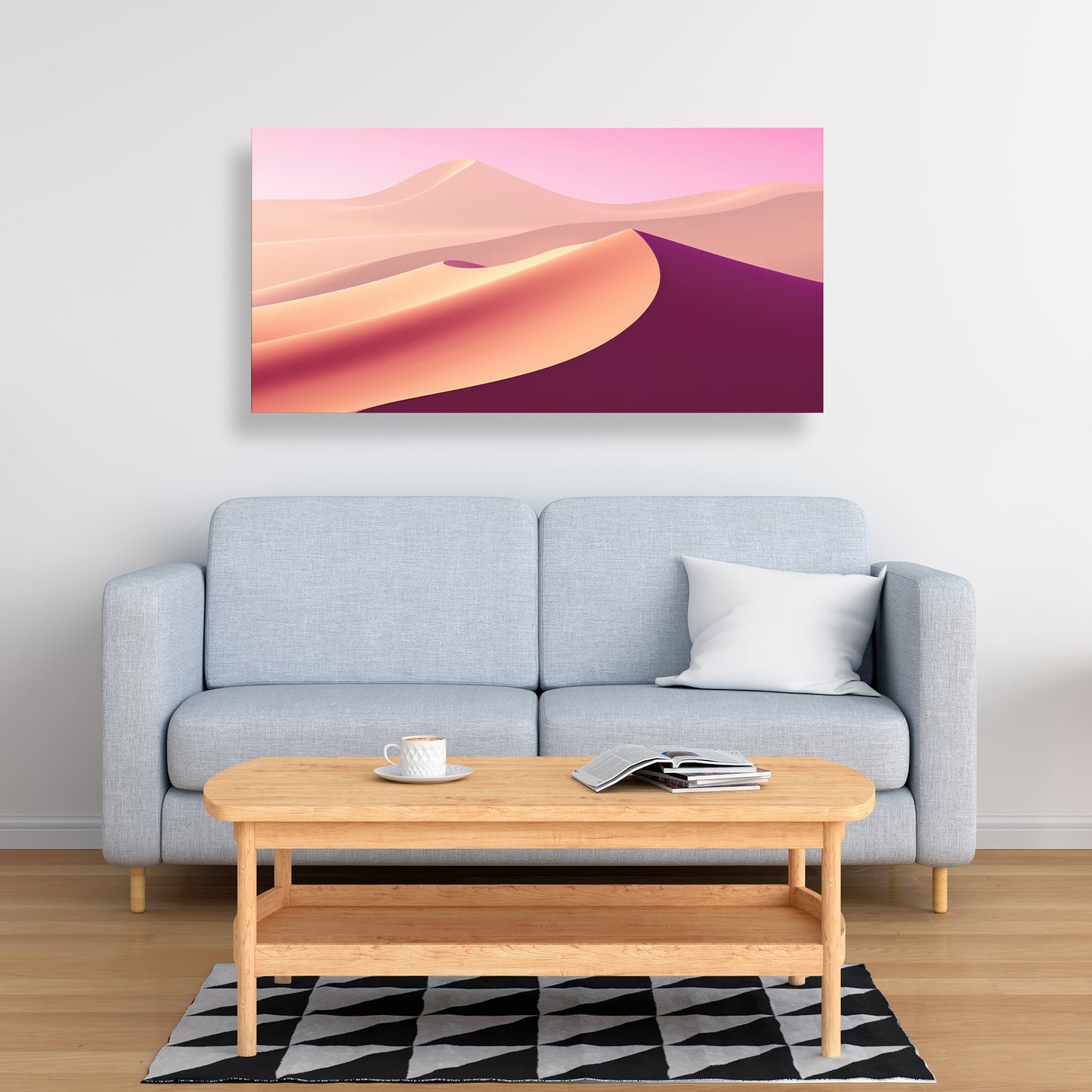 Calm Dunes - White Canvas Art for Elegant Home Decor