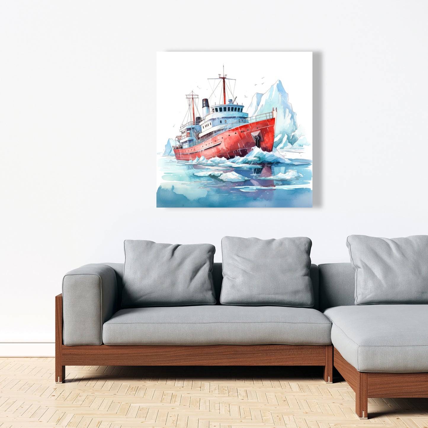 Breaking the ice - 32"x32" Canvas
