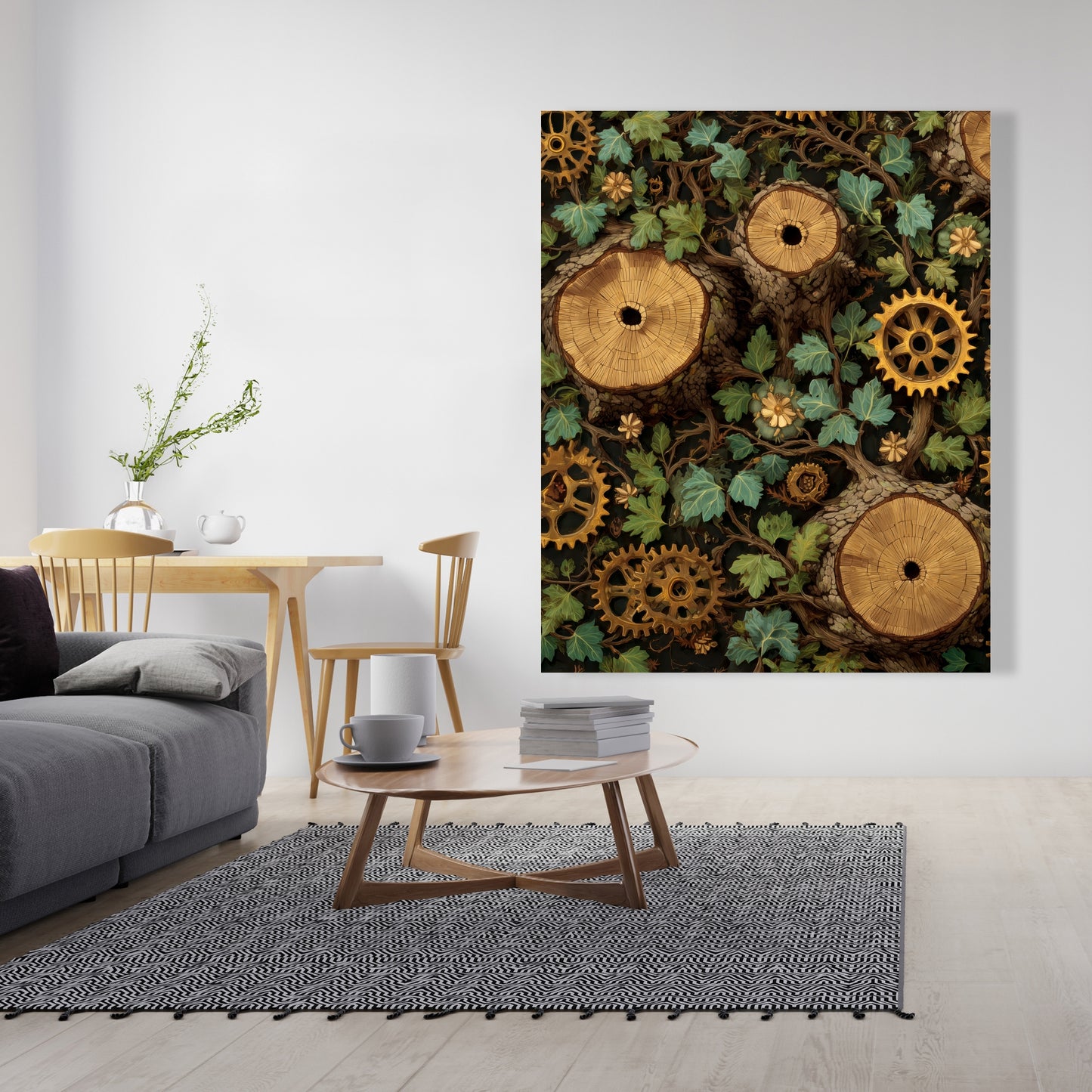 Hiding gears - 24"x24" Canvas