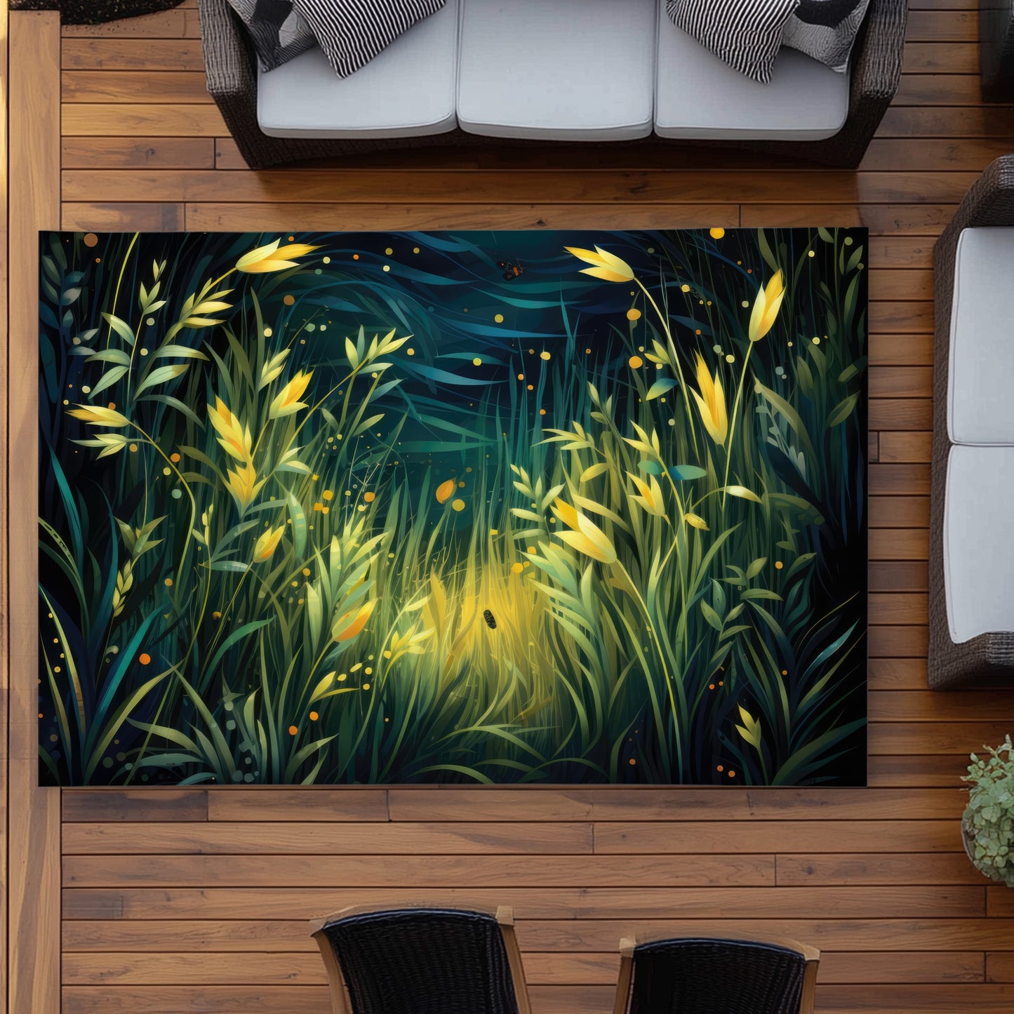 Lit Plains Green Outdoor Area Rug for Home Decor - Stylish & Durable