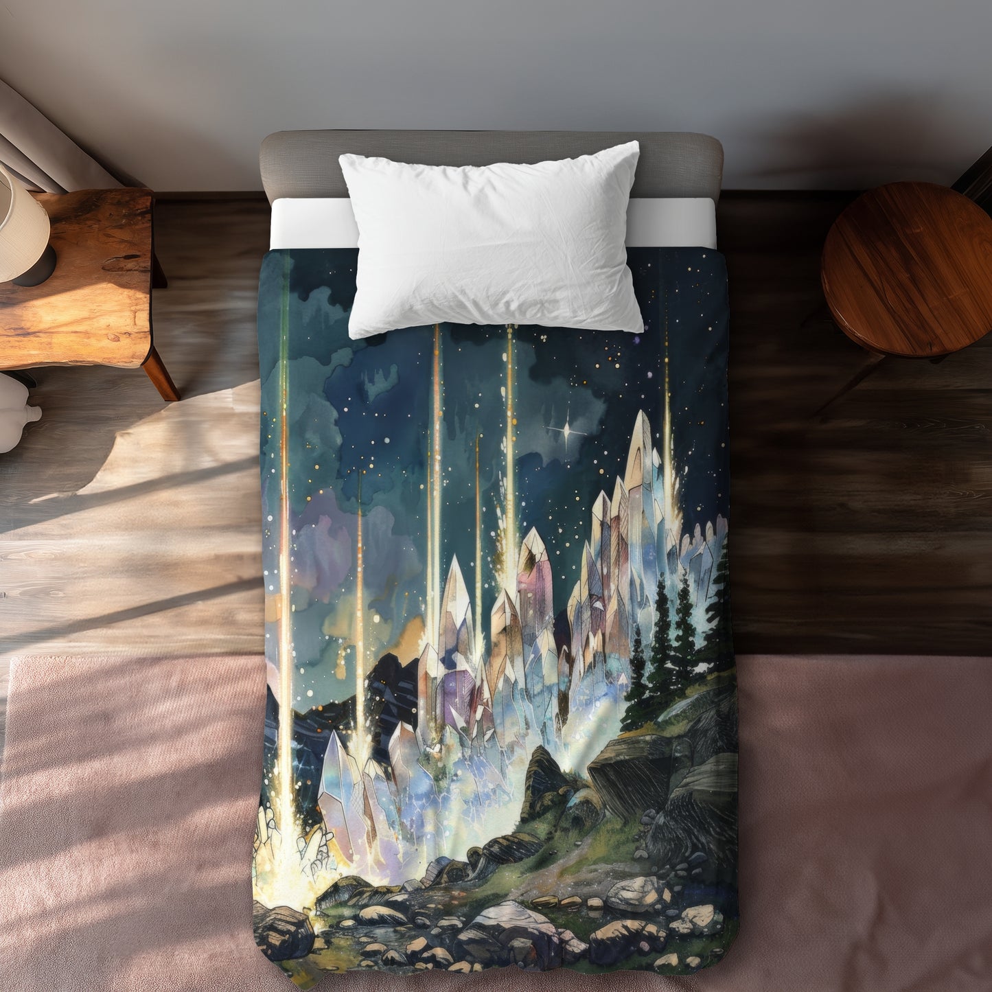Magical beams - 88"x88" Duvet Cover