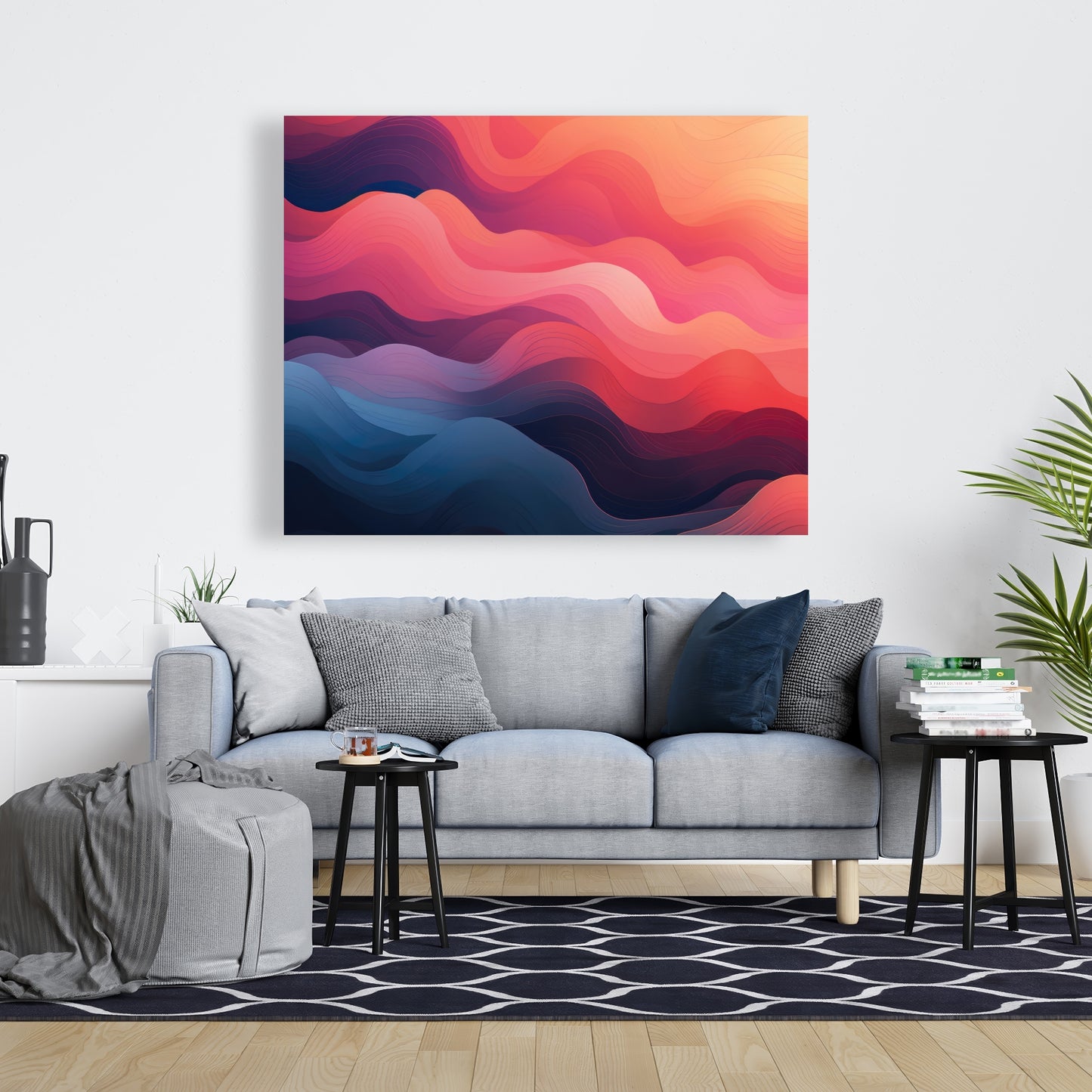 Ethereal Smoke - Pink Canvas Art for Elegant Home Decor