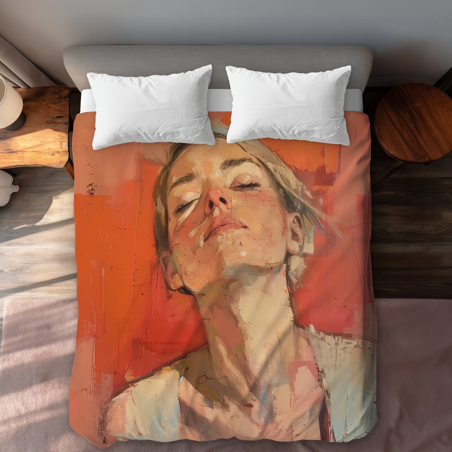 Relief Red Duvet Cover | Stylish Home Decor for Cozy Spaces