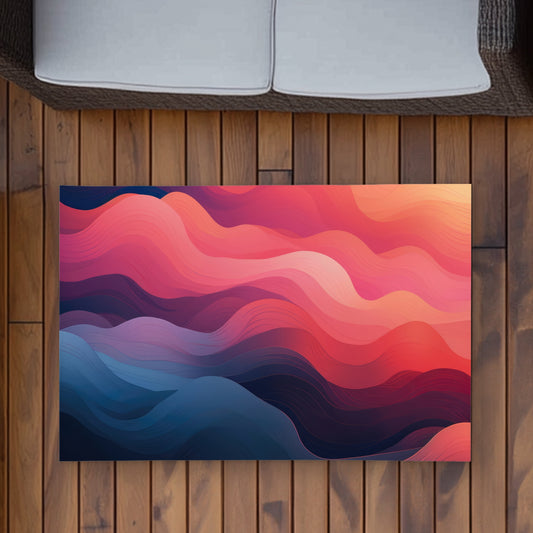 Ethereal Smoke - Gray Outdoor Area Rug for Home Decor