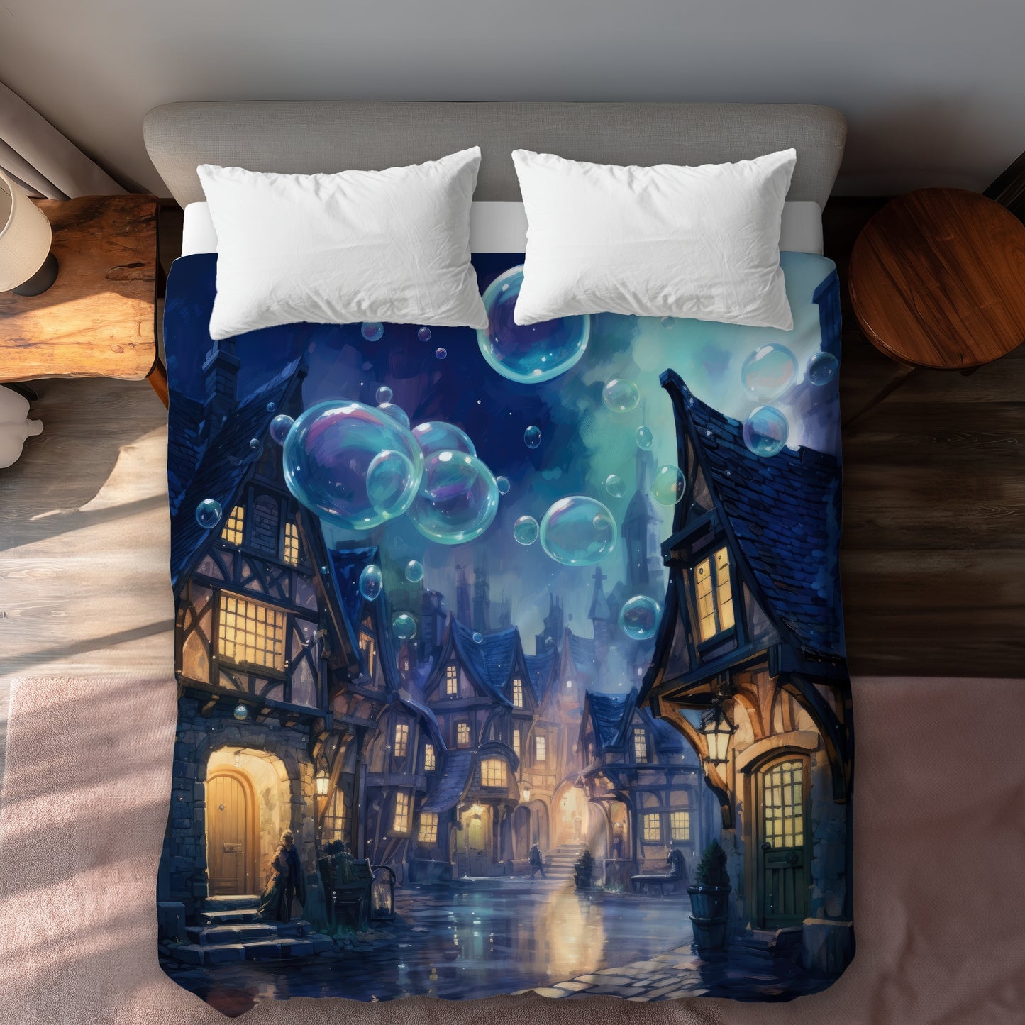 Floating through - 88"x88" Duvet Cover