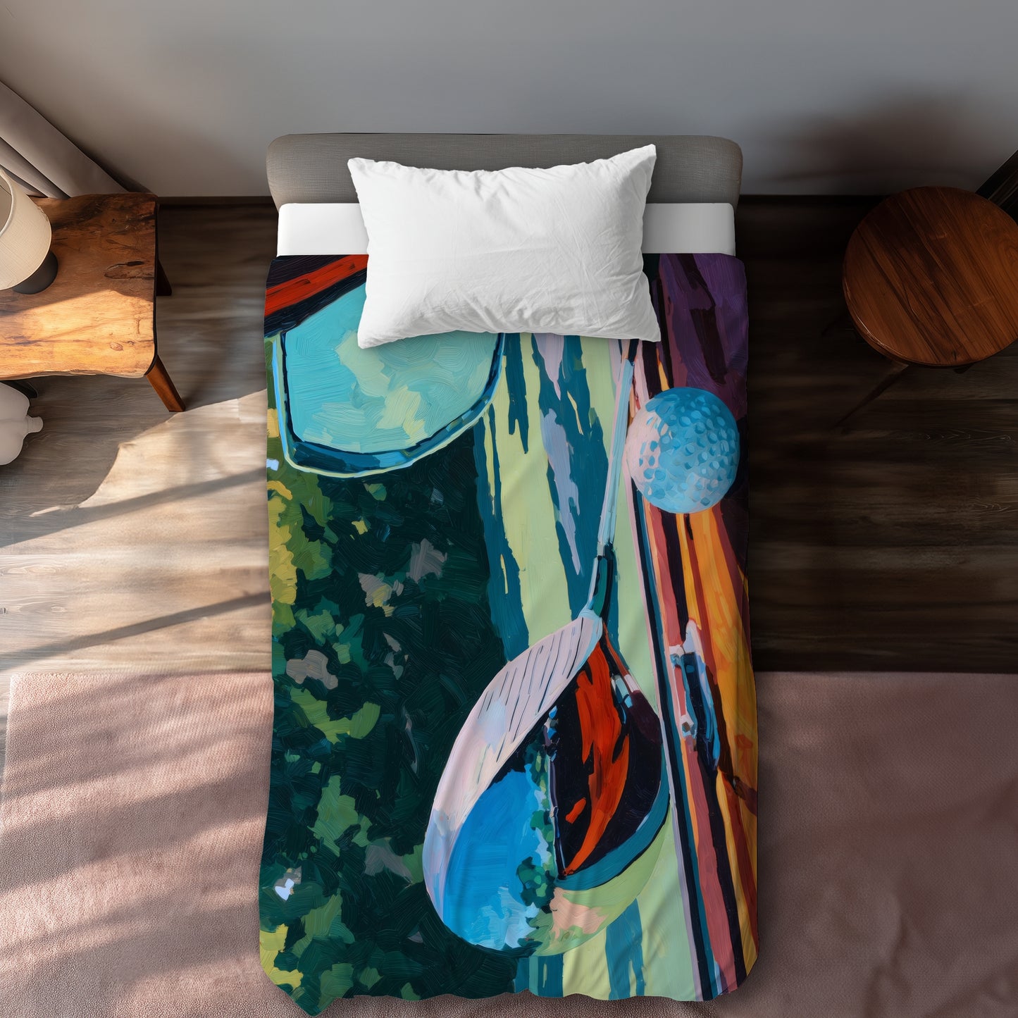 Housse de couette illustrée « The Drive Car » - Essentiels de décoration intérieure