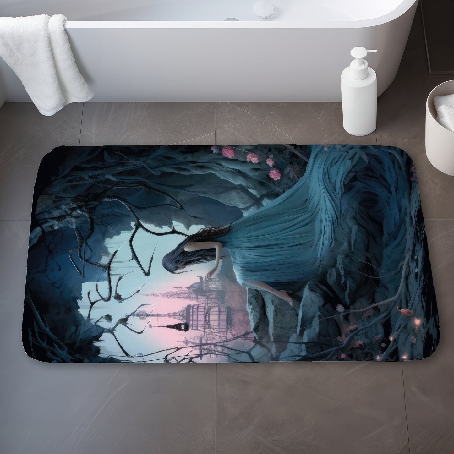 Morose cave - 17"x24" Bath mat