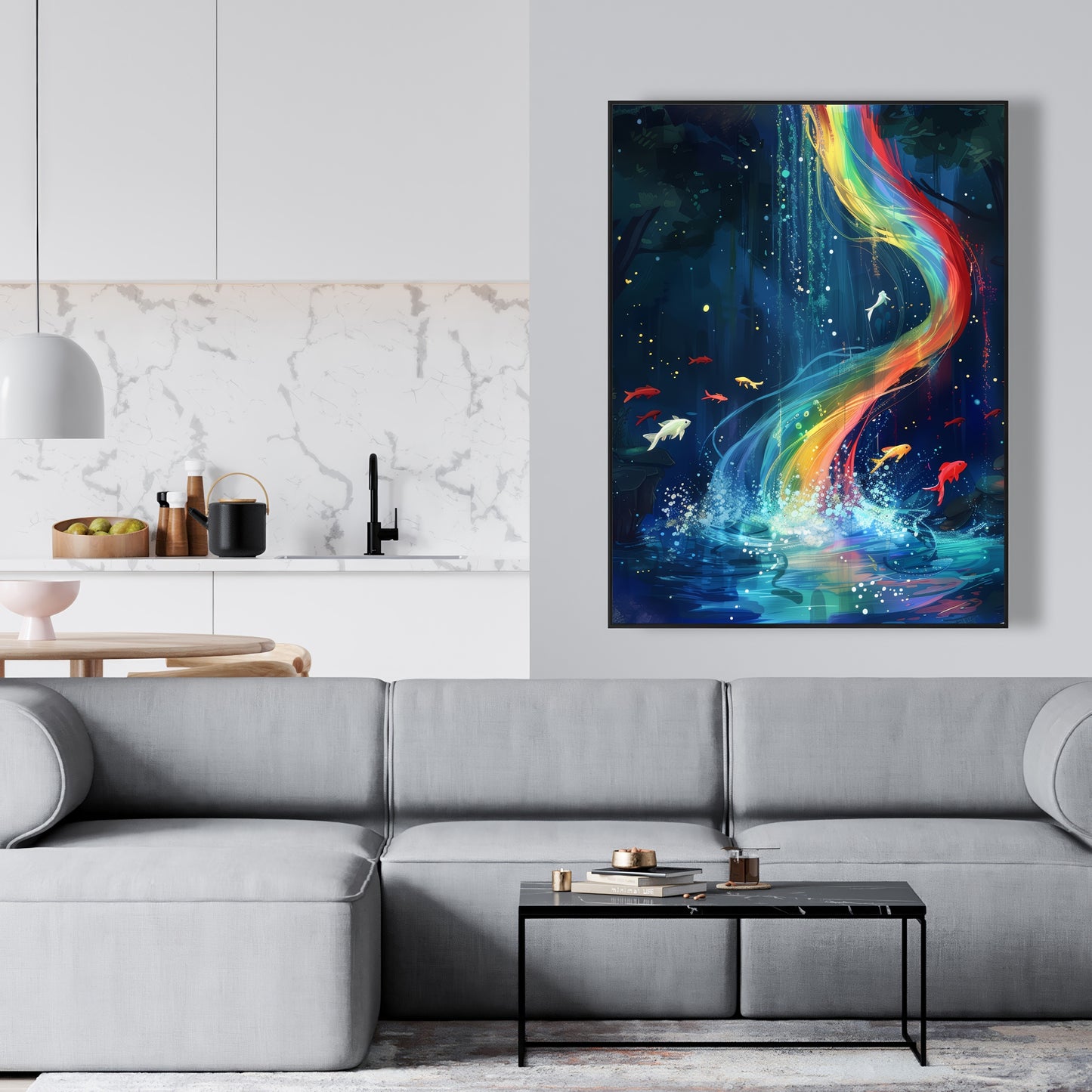 Swirl - 36"x36" Framed canvas