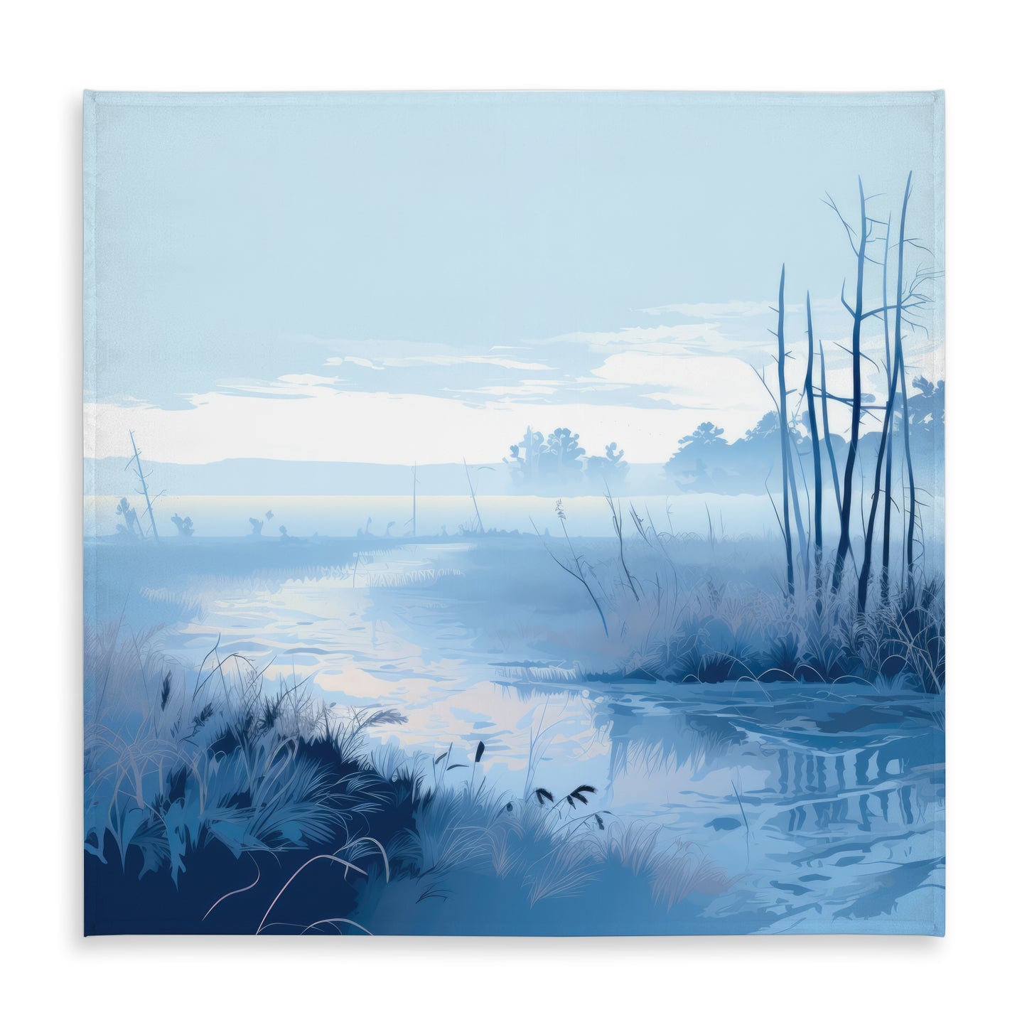 Cold Swamp Gray Indoor/Outdoor Tablecloth for Home Decor