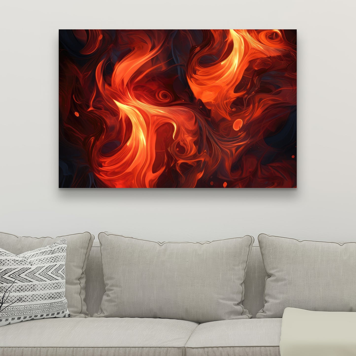 Fires of heck - 32"x32" Canvas