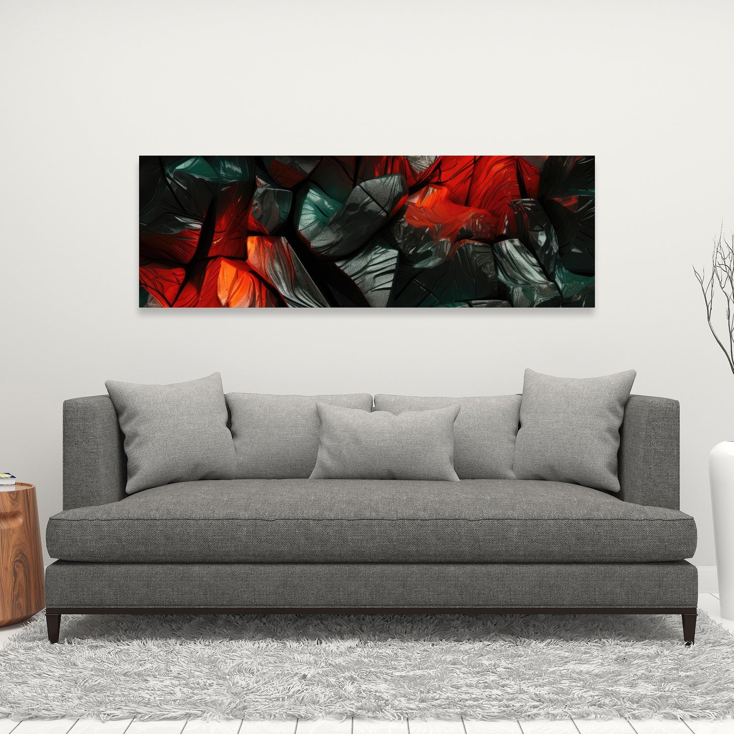 Hiding Under - Green Canvas Art for Home Decor | Stylish Design