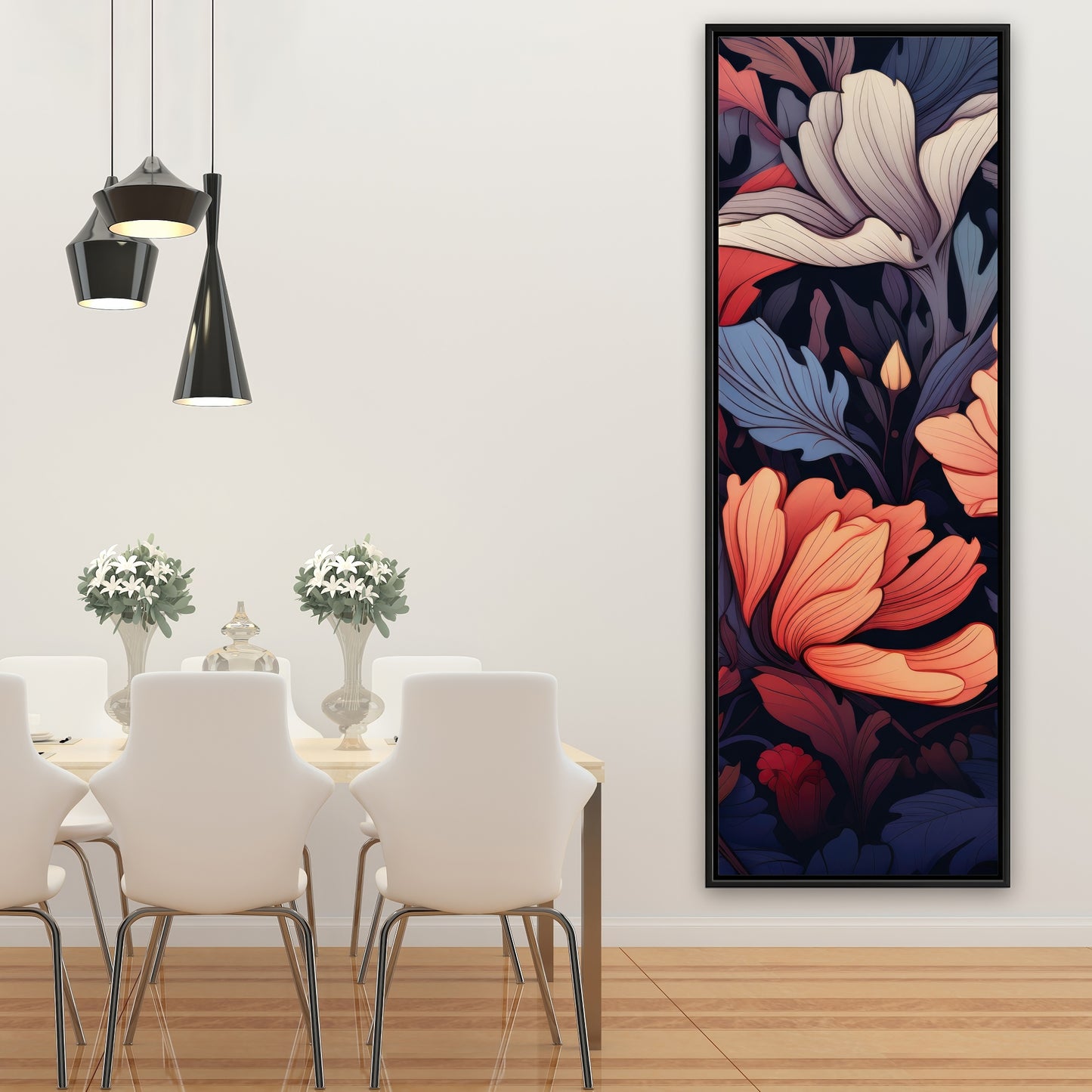 Blooming uninterrupted - Framed Canvas - Print on demand