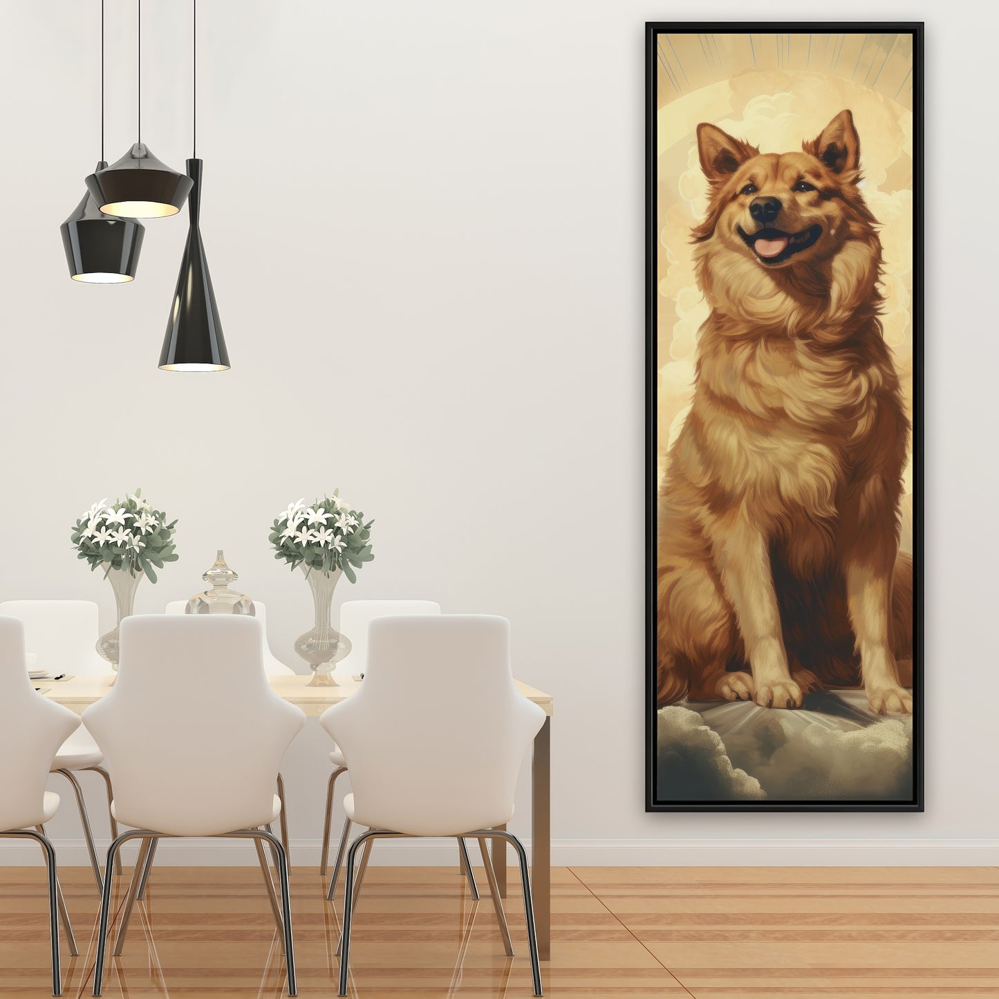 Man's best angel - 36"x36" Framed canvas