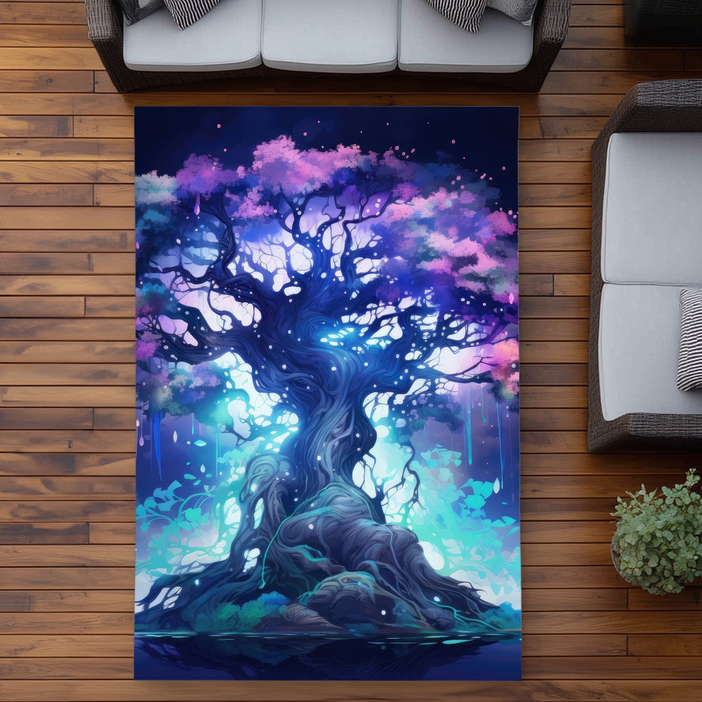 Make a Wish Turquoise Outdoor Area Rug | Home Decor Essentials