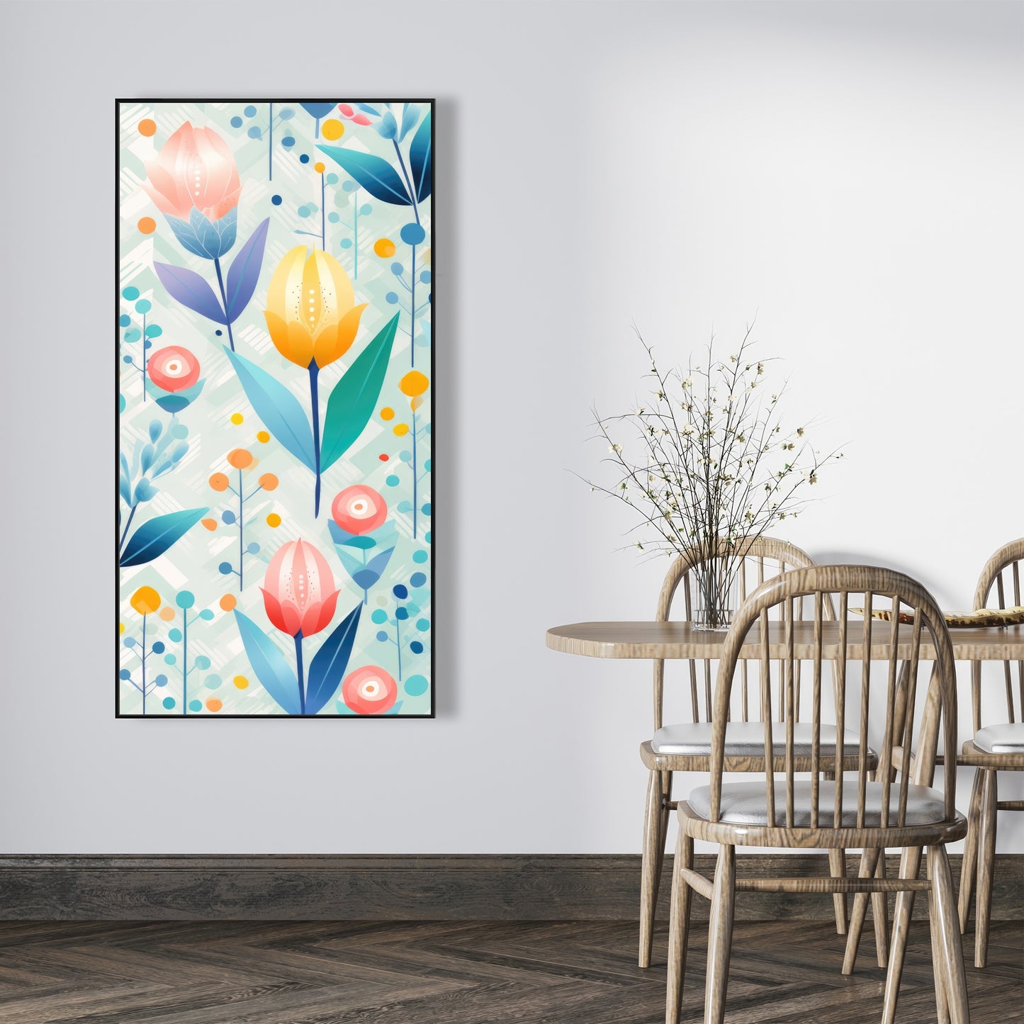 Calming scents - Turquoise Framed Canvas for Home Decor