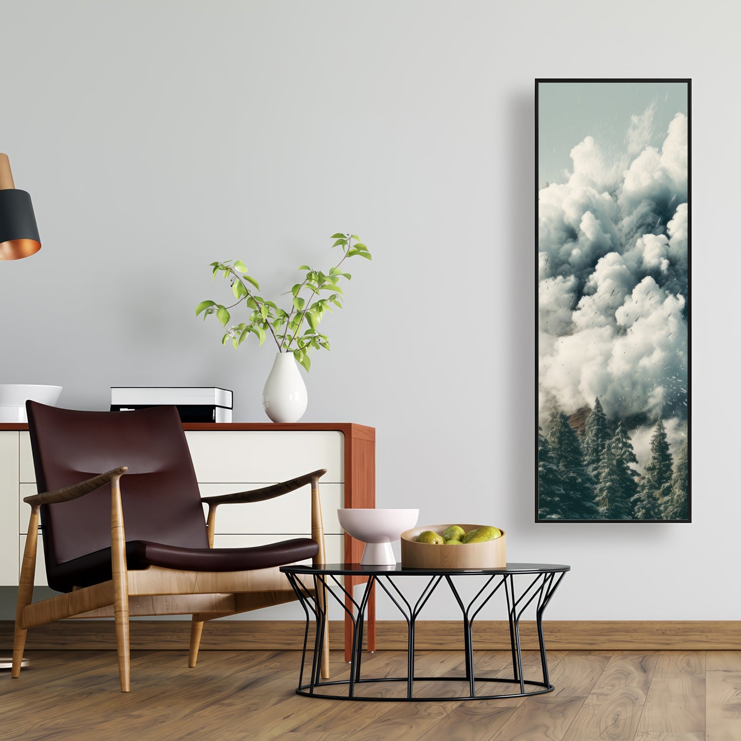 Unwanted catastrophe - Framed Canvas - Print on demand