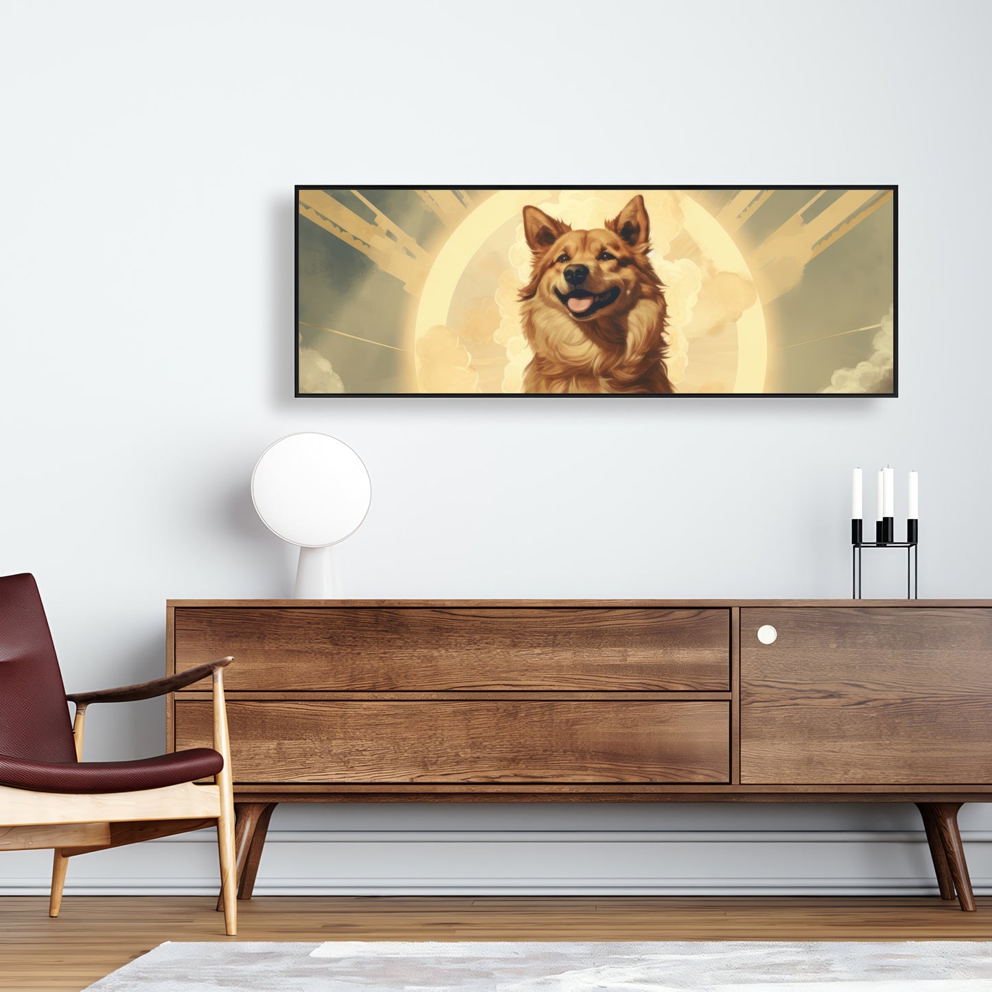 Man's best angel - 36"x36" Framed canvas