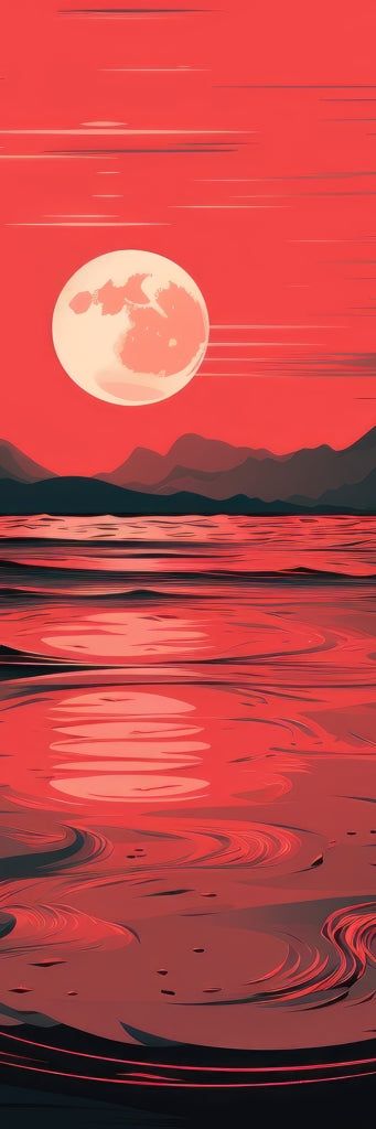 Bloody tides - Framed Canvas - Print on demand
