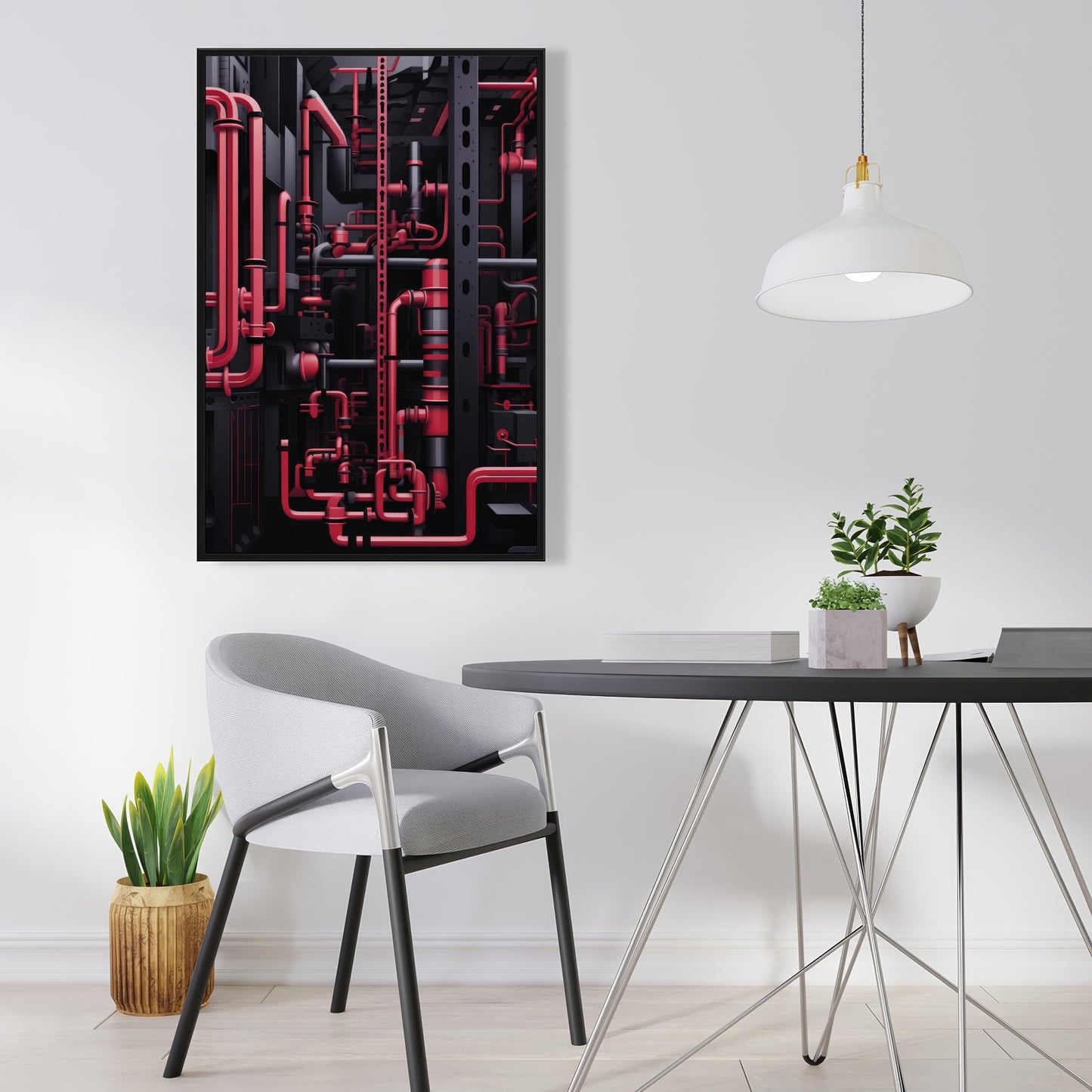 Machinery - 36"x36" Framed canvas