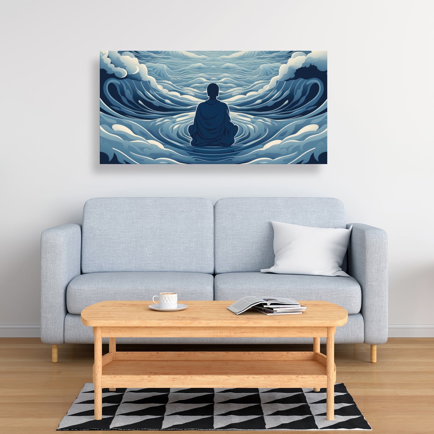 Infinite Wisdom - Gray Canvas Wall Art for Home Decor