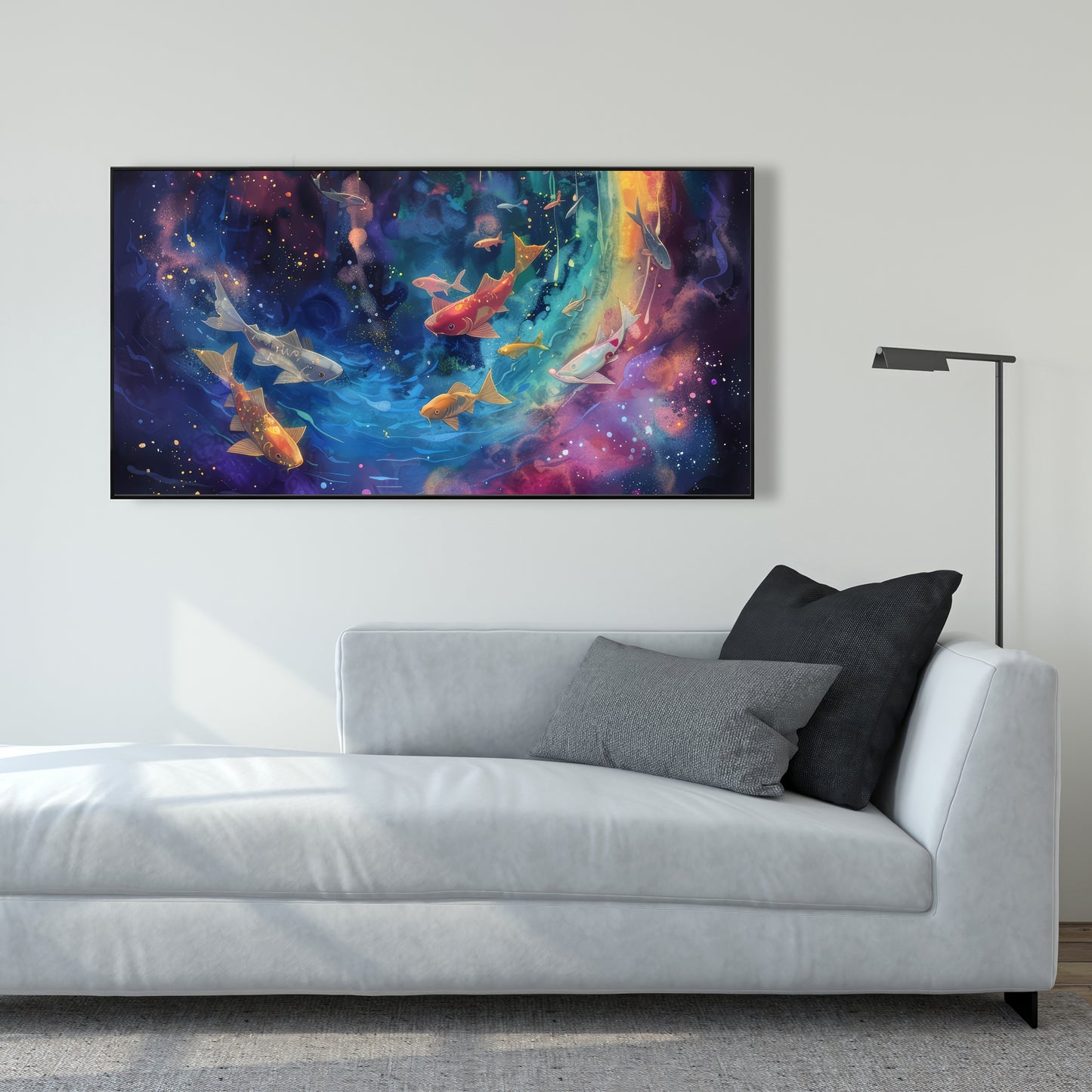 Milky wave - 36"x36" Framed canvas