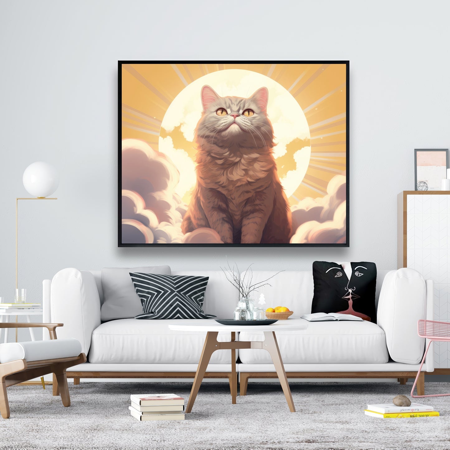 Intangible purr - 36"x36" Framed canvas