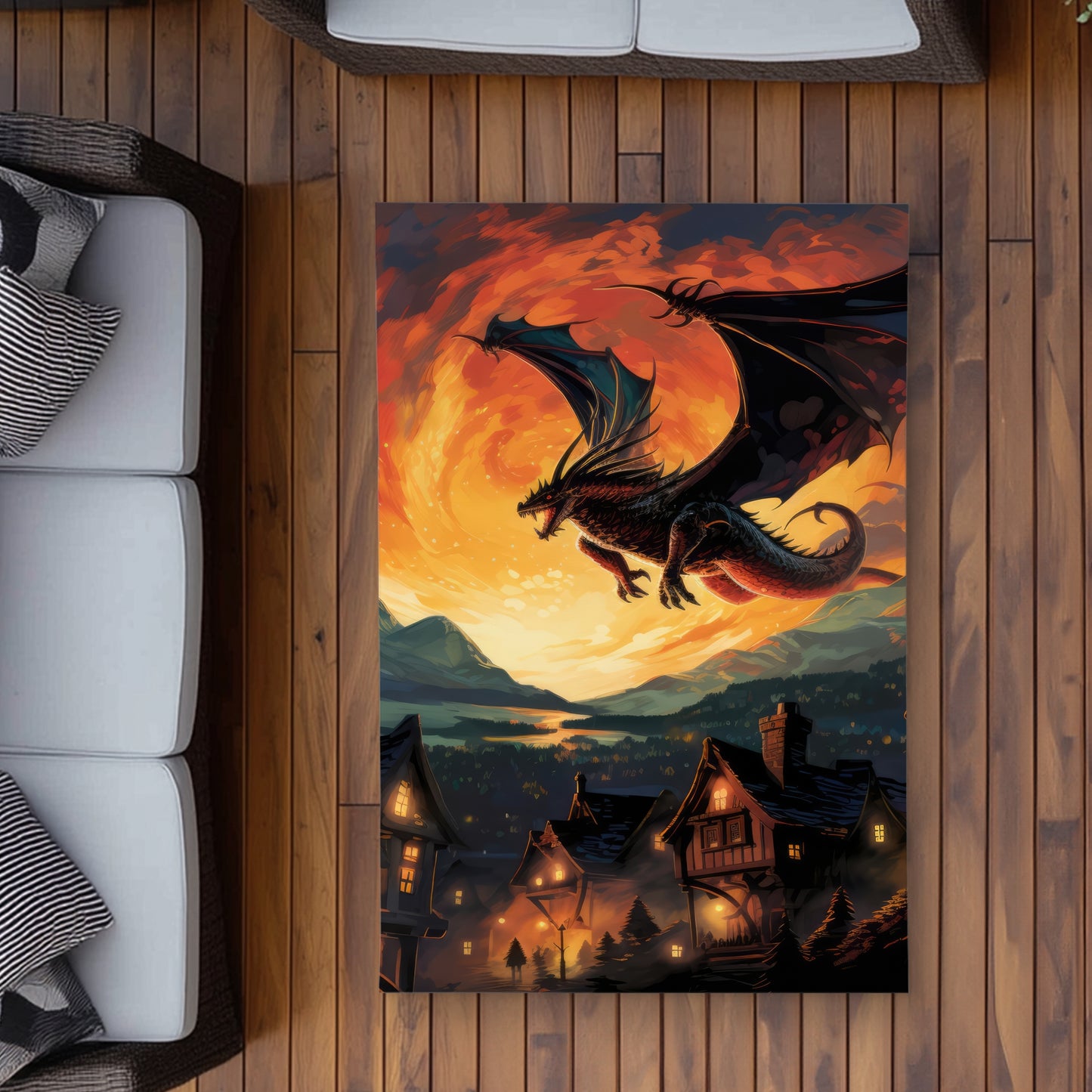 Hope for Mercy - Black Outdoor Area Rug for Home Decor