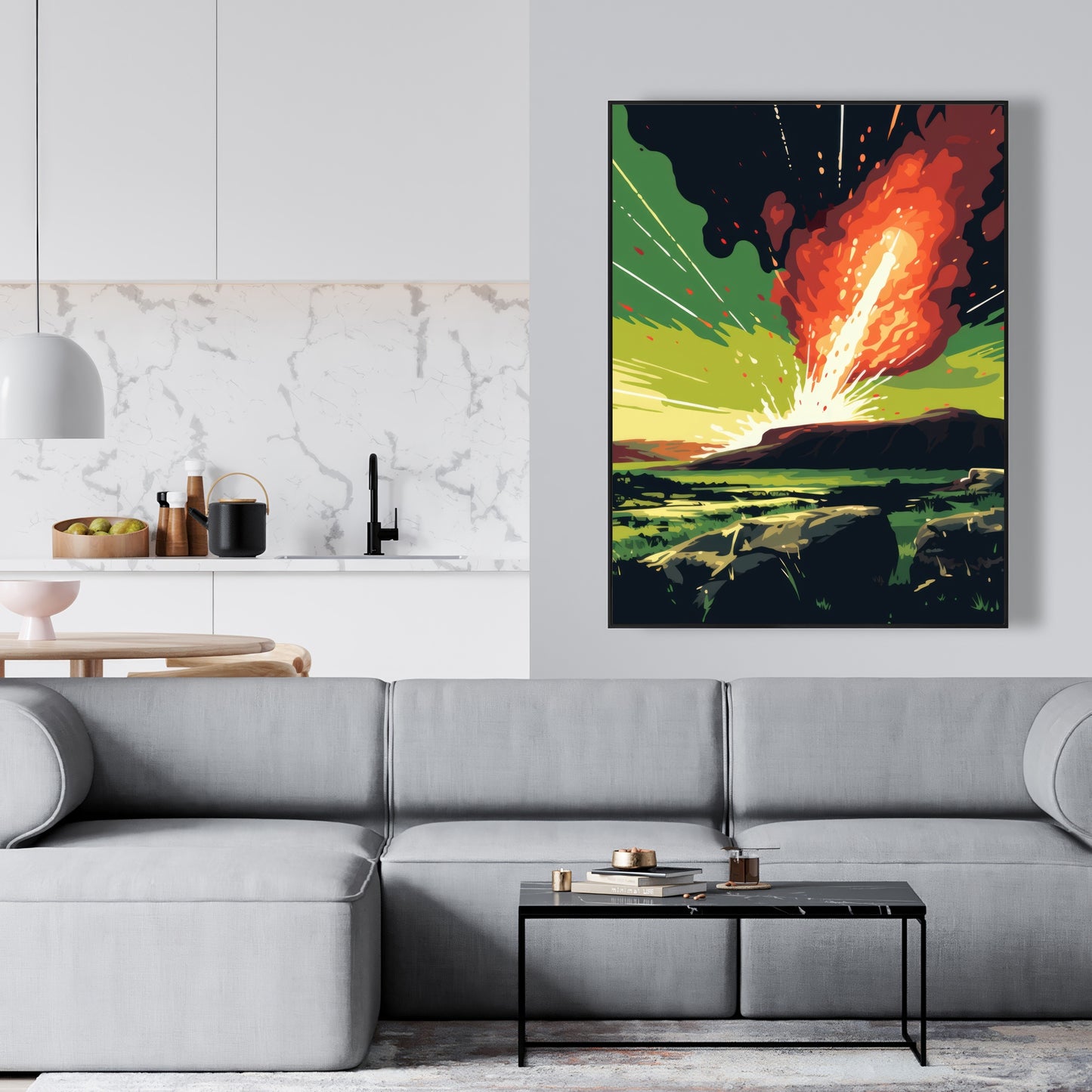 The crash - 36"x36" Framed canvas