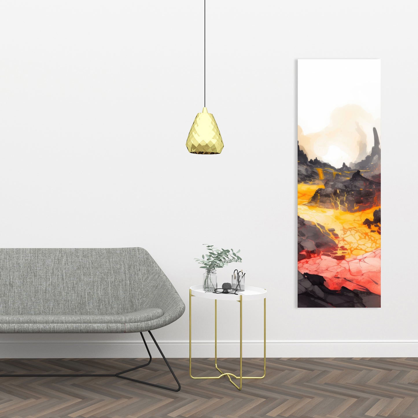 Hot and flowing - Red Canvas Art for Home Decor