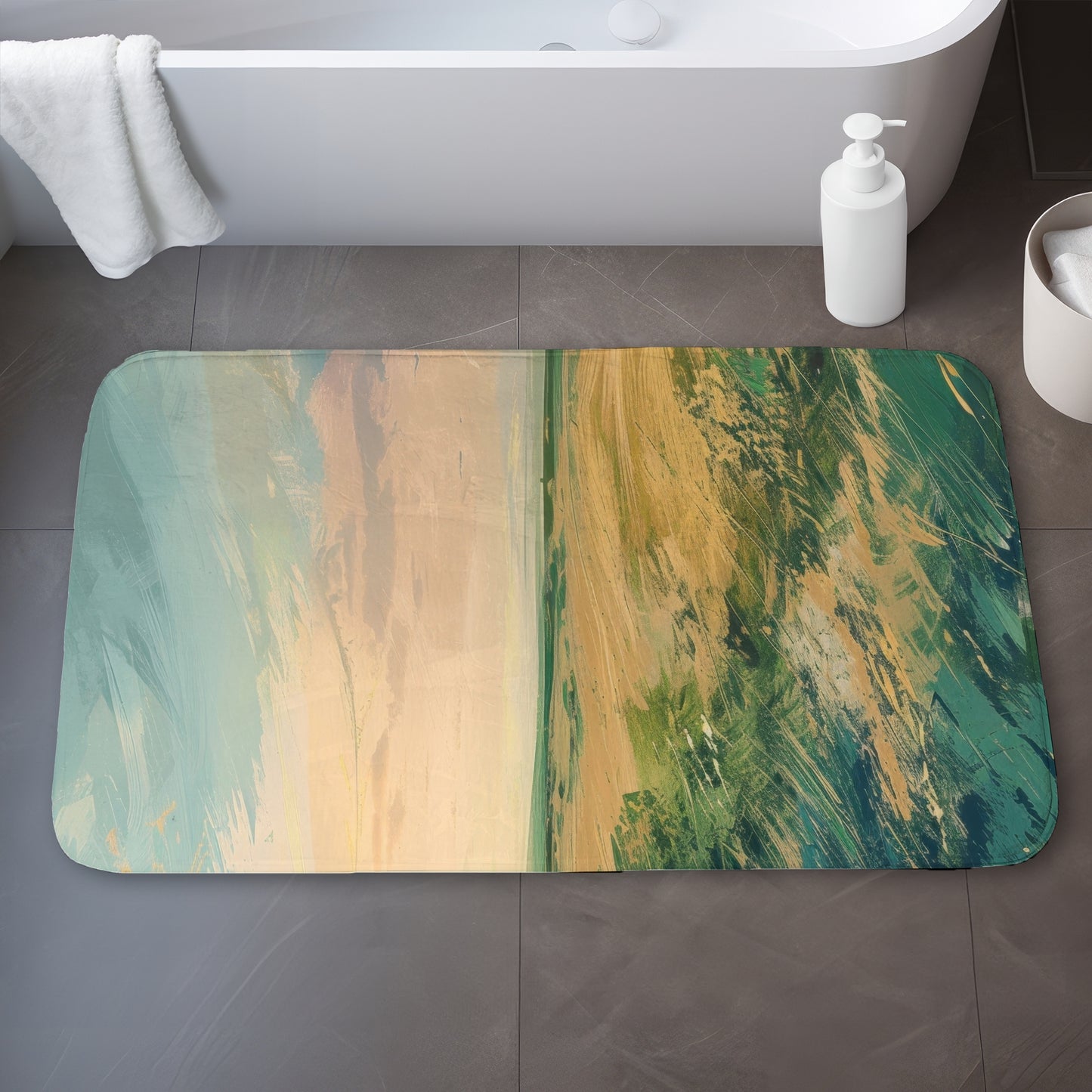 Evening in the field - 17"x24" Bath mat